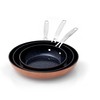 Nuwave 3-Piece Fry Pan Set, 8”, 10”, 12” Forged Lightweight,