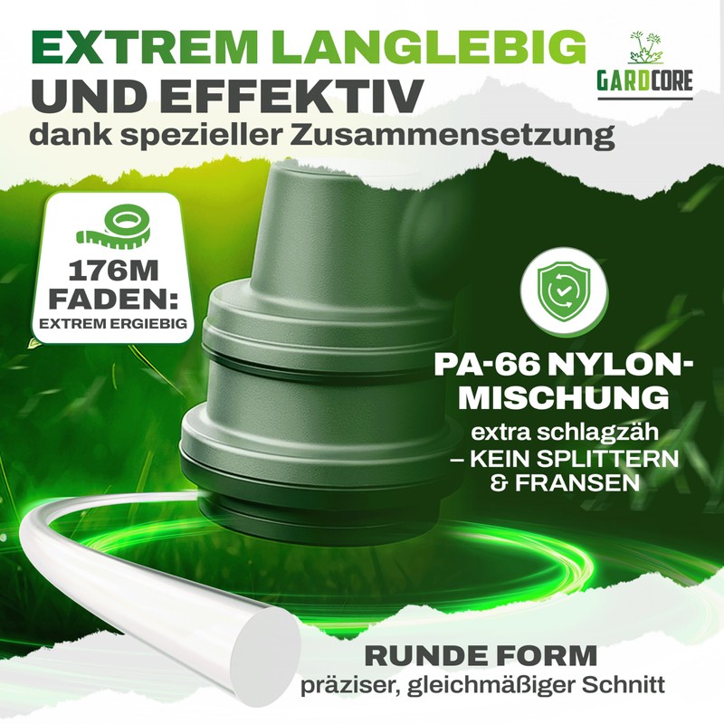 GARDCORE® Nylstrong trimmer line [1.6 mm, 176 m] mowing line