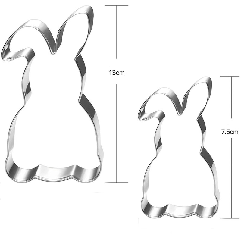 LIANRISES Pack of 2 Easter Cookie Cutters Easter Bunny Gingerbread
