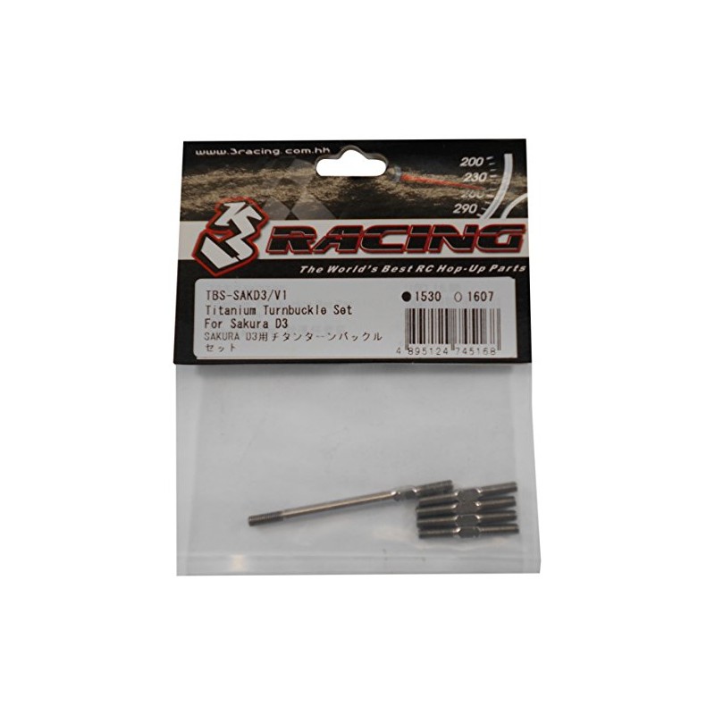 3レーシング TBS-SAKD3/V1 SAKURA D3用チタンターンバックルセット (スリーレーシング)