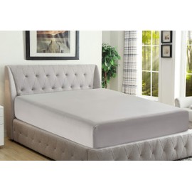 Home Beyond & HB design - Fitted Sheet, Ultra Soft Brushed Microfiber, Wrinkle Fade & Shrinkage Resistant, Deep Pocket Bed Sheet (Twin, Grey)