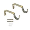 Antique Brass Heavy Duty Metal Curtain Pole Bracket Holder Strong