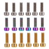 Rust Proof Stem Bolts,Bicycle Titanium Bolts, 6 Pcs M5 ×