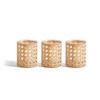 Two's Company Lumingnon Set of 3 Cane Webbing Candleholders/Vases