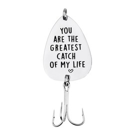 Husband Boyfriend Fishing Hooks Gifts You are My Greatest Catch of My Life Fish Lure Hooks Angler Fishermen Christmas Valentines Fish Hooks Gift for Fiance Anniversary Birthday Gifts