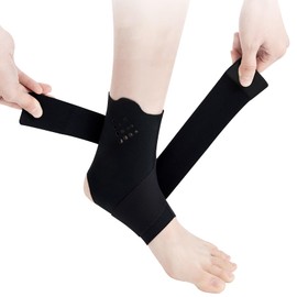 Ankle Support, Fixed [Ultra Thin 0.4 inch (1 mm) Ankle Support, For Sports, Thin, Foot Support, Achilles Tendon Support, Antibacterial, Deodorizing, Breathable, Stretchable, Heel Support, For Running