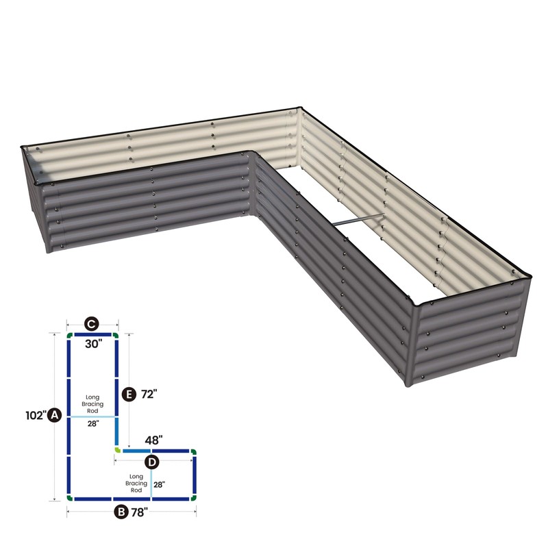 Olle 4 Pack Anti-Corrosion Aluminum Support Rods for 28" Width