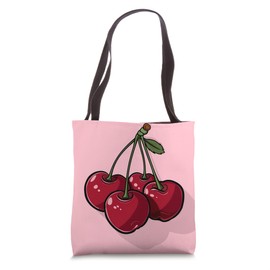 Cherry Cartoon Design: Cute Cherry Design Tote Bag