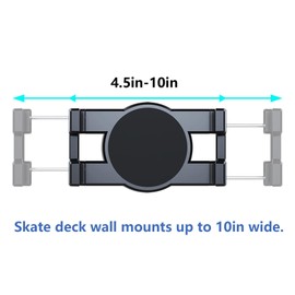 HHUXIUE 2 Set Skate deck wall mount,360° rotatable skateboard wall mount,Floating Display Hanger Grab,suitable for any skateboarder. (2 set)