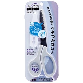 プラス はさみ フィットカットカーブ ジャスト フッ素SC-175A Fホワイト/グレー34-524