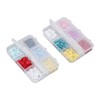 2 Boxes 12 Grids 3D Flower Nail Charms Resin DIY