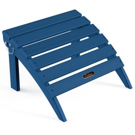 Ciokea Plastic Folding Footstool for Deck Backyard Patio Outdoor Poolside Porch Lawn Indoor, Navy Blue