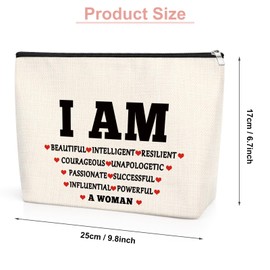 Woman Empowerment Gift Makeup Bag Girl Power Gift for Women Feminist Presents for Girls Toiletry Bag Motivational Gifts for Her Christmas Birthday Gift for Bestie Friend Zipper Pouch