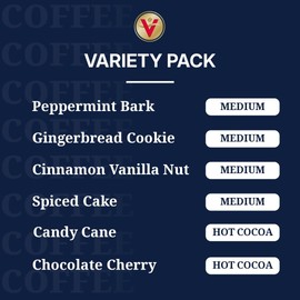 Victor Allen's Coffee Holiday Favorites Coffee & Hot Cocoa Variety Pack, 96 Count, Single Serve Cups & Coffee Pods for Keurig K-Cup Brewers