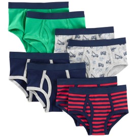 Simple Joys by Carter's Baby Boys' 8-Pack Underwear, Multicolor/Stripe/Trucks, 8