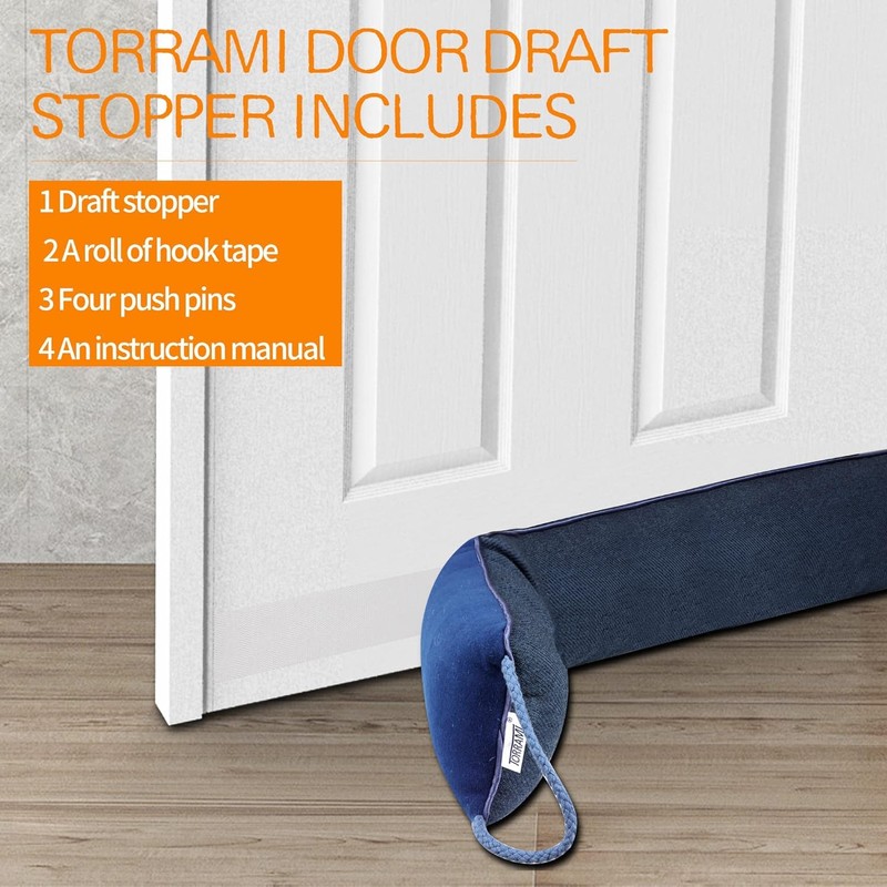 TORRAMI 30" Door Draft Stopper Under Bottom Insulation Noise Air