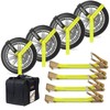 Car Tie Down Straps for Trailers ​- 4pack Tire Straps