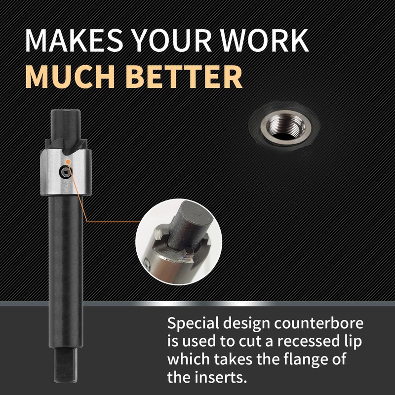 SENNMONN M8x1.25 Thread Repair Kit with 11.7mm Insert HSS Drill,