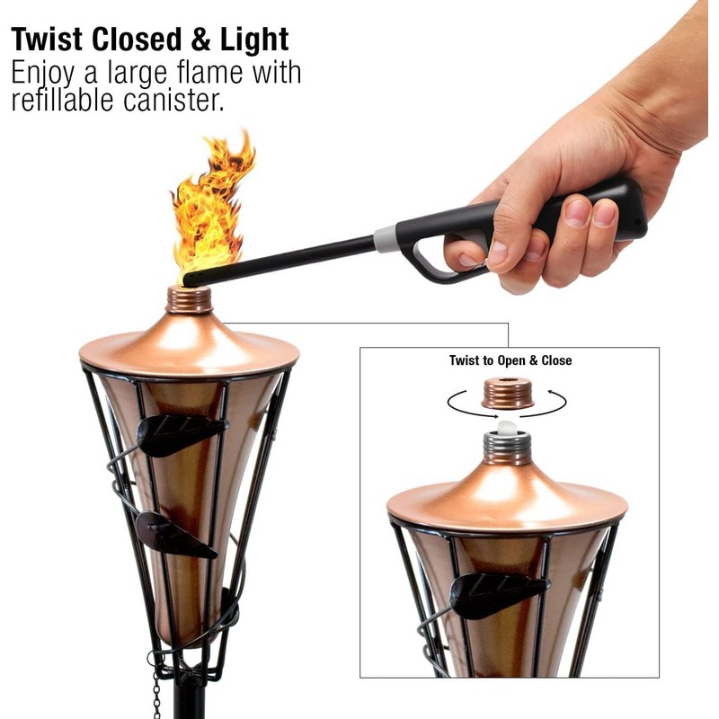 Matney Outdoor Metal Patio Torches – Use for Deck, Patio,