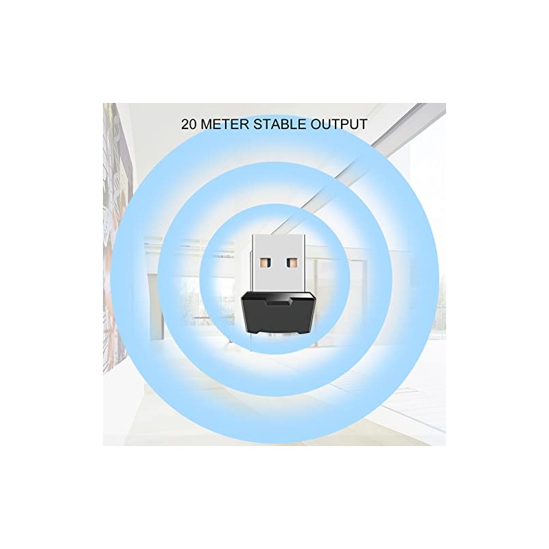 Bluetooth USB Adapter, Bluetooth 5.3 Dongle Transmitter Receiver, Driver Free