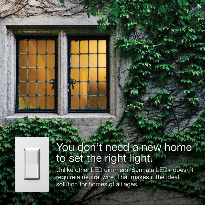 Lutron Sunnata Touch Dimmer Light Switch, LED+ Advanced Technology for