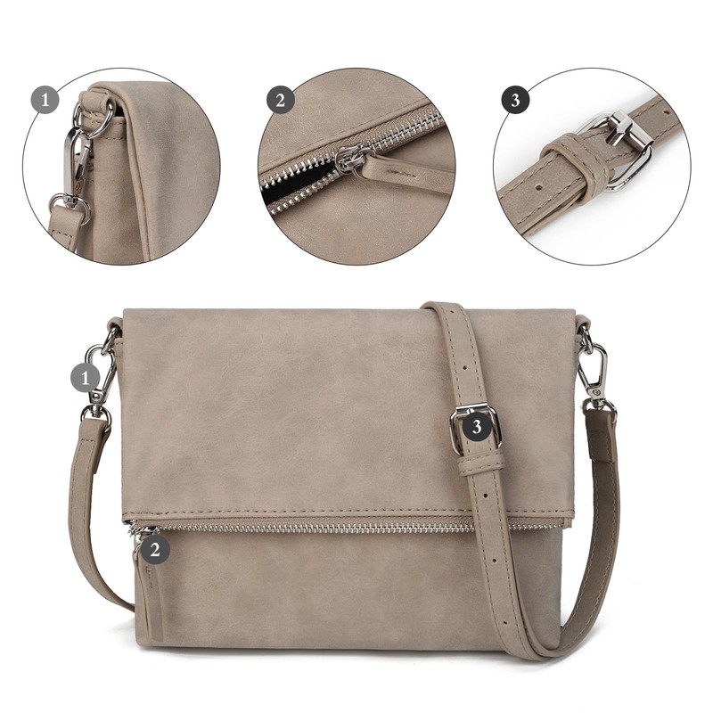 Gladdon Women's Shoulder Bag, Shoulder Bag with Zip, Crossbody Bag,
