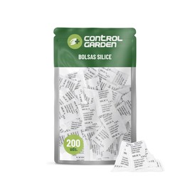 Control Garden Moisture Bags 200 Pack 1g Silicon Gel Removes Moisture and Bad Odors Bags for Desiccant Non-Toxic Natural Dehumidifier