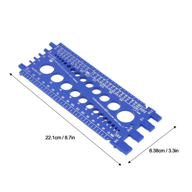Nut Bolt and Thread Tester, Gauge for Inch and Metric