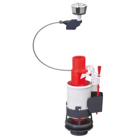 Wirquin 10723580 Double Flush Mechanism with Cable Flush Mw2, Red and Grey