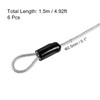 PATIKIL Security Cable 2.5mm x 1.5m/5ft, 6 Pack Coated Luggage