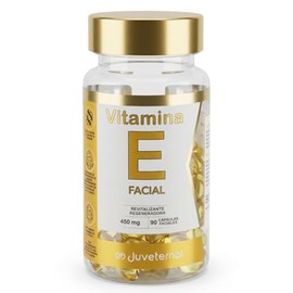 Cpsulas Faciales de Vitamina E 90 cpsulas Twist-Off Antioxidante, Hidratante y Revitalizante