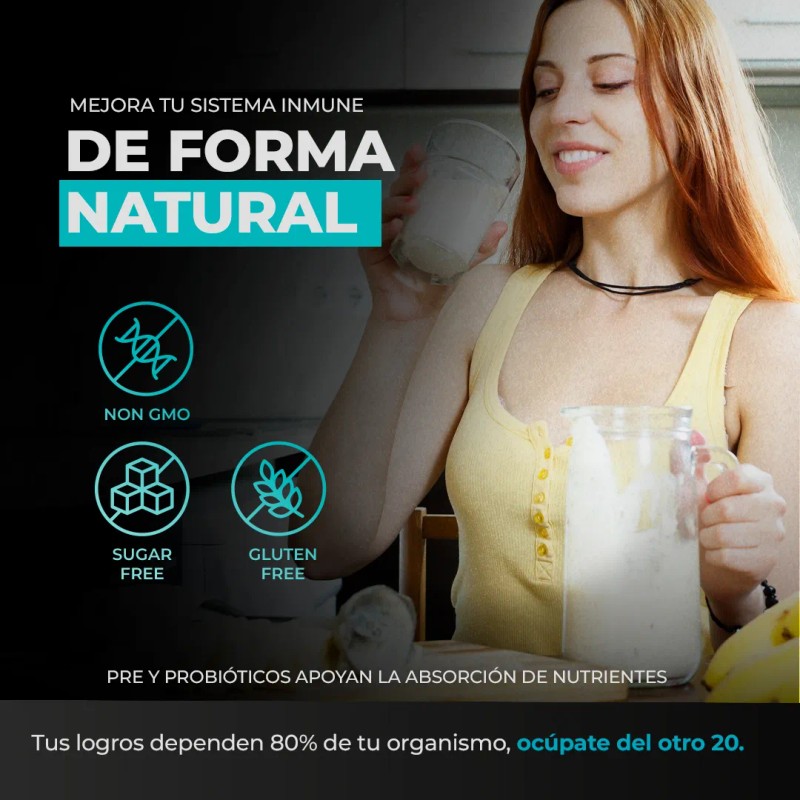 Calostro Vitamoo BPN PRO Natural con Colágeno, Probióticos y Prebióticos.