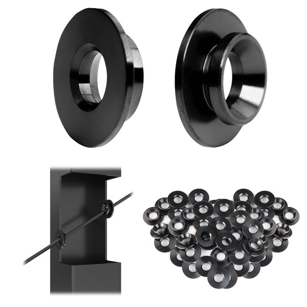 Muzata 40Pack Black 30 Degree Angle Wheel Protector Sleeve Cable