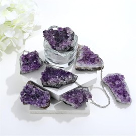 SAHOOTTIE Amethyst Crystal Amethyst Geode Amethyst Cluster Crystal Amethyst Rock Mineral Druzy Geode Mineral Purple Crystals Rock Raw Crystals