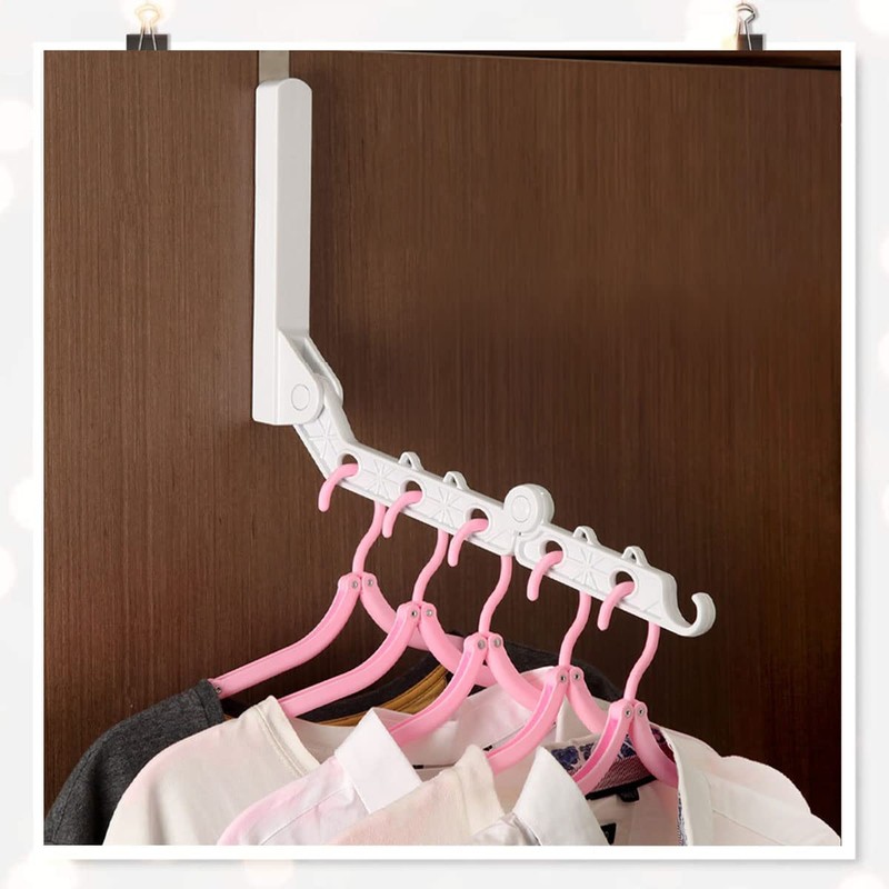 Clothes Fan Door Hanger Folding Clothes Hanger - Clothes Rail