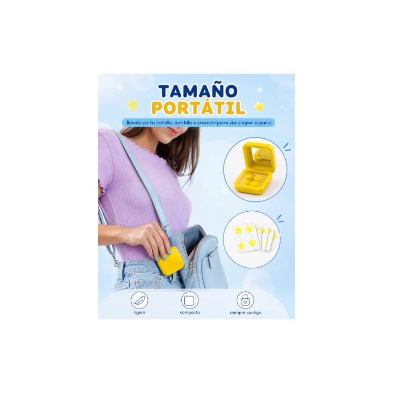 128 Estrellas para Granos, 4 Cajas de Parches para Acne