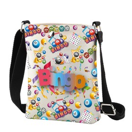 ENSIANTH Bingo Lover Gifts Bingo Crossbody Bag Bingo Gift for Bingo Player Bingo Gambler Gift Funny Bingo Travel Crossbody Purse (2422 Bingo C)