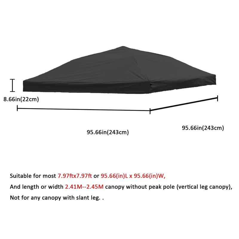 8x8 Canopy Replacement Top, Replacement Canopy Top for 8x8 Pop