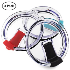 20 oz Tumbler Lids, Fits for YETI Rambler, Ozark Trail, Old Style Rtic and More, SENHAI 3 Pack Spill-proof Splash Resistant Lids Covers for Tumblers Cups