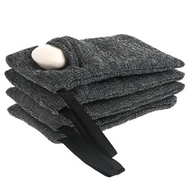 DIVINA VITAE 4Pack Exfoliating Soap Pouch Nylon Soap Saver Bag Mesh Soap Bag Body Scrubber Rough Sponge Exfoliator for Bath Shower Women Men