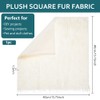 BENECREAT 40 x 40 cm Beige Faux Fur Fabric, Soft