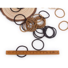 Bianhuan Hair Rubber for Children, Color, Hair Elastic for Children, Set of 180, Chewing Elastic, Hair Clip, Cute, Clear color (180 pieces)