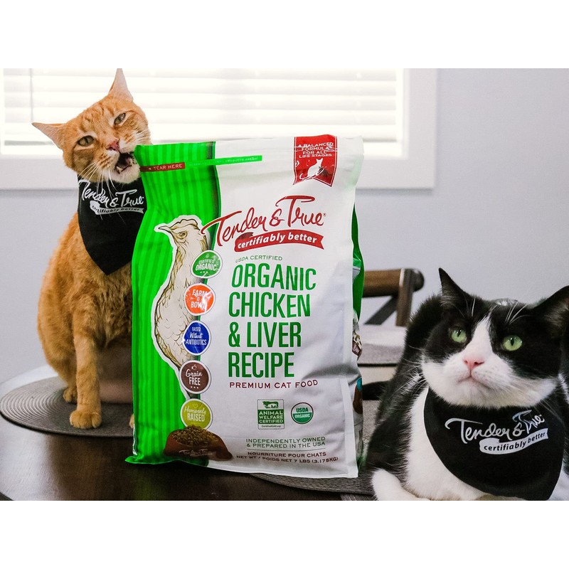 Tender & True Organic Chicken & Liver Recipe Cat Food,