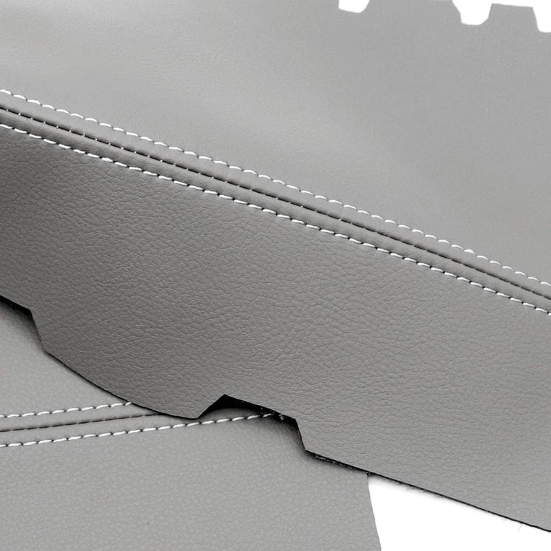FZJDSD 2PCS Front Door Panels Armrest Cover Gray Leather Compatible