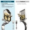 Calzibeno Brushed Nickel Front Door Handle and Deadbolt Set, Front
