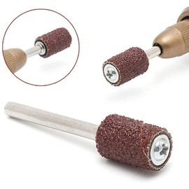 MACHSWON 100 Pieces Sanding Bands Sleeves Drum Sander Set Nail Drill Sanding Band 120 Grits with 2 Mandrel Rotary Kit