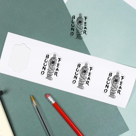 4 x 'Trapped Within The Spider's Grip' Clear Sticker Decals – Waterproof Film for Windows, Cars, Walls & Crafts, Small (50mm) (DC00137288)