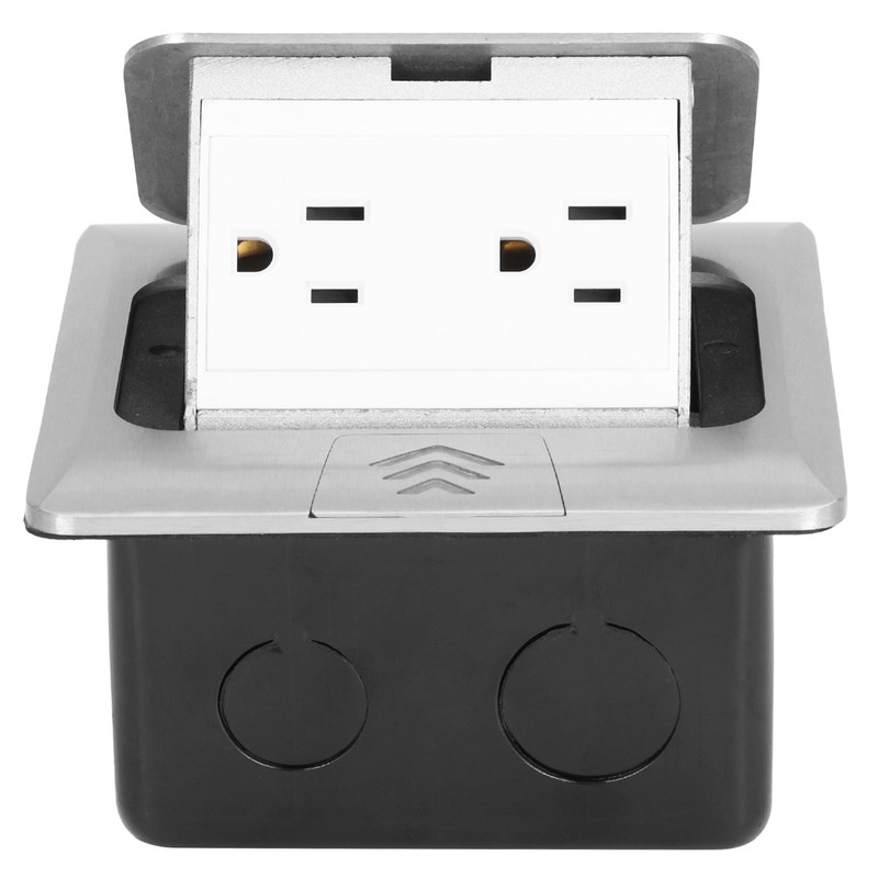 Concealed Recessed Socket Aluminum Alloy PC Desktop Outlet for Residences