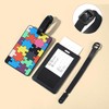 JCZD Travel Luggage Suitcase Labels ID Tags Business Card Holder,