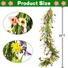 Hotop 6 ft Artificial Wildflower Garland, Daisy and Lavender Faux